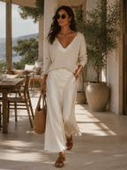 Liliana™ Knit & Satin Two-Piece Midi Set