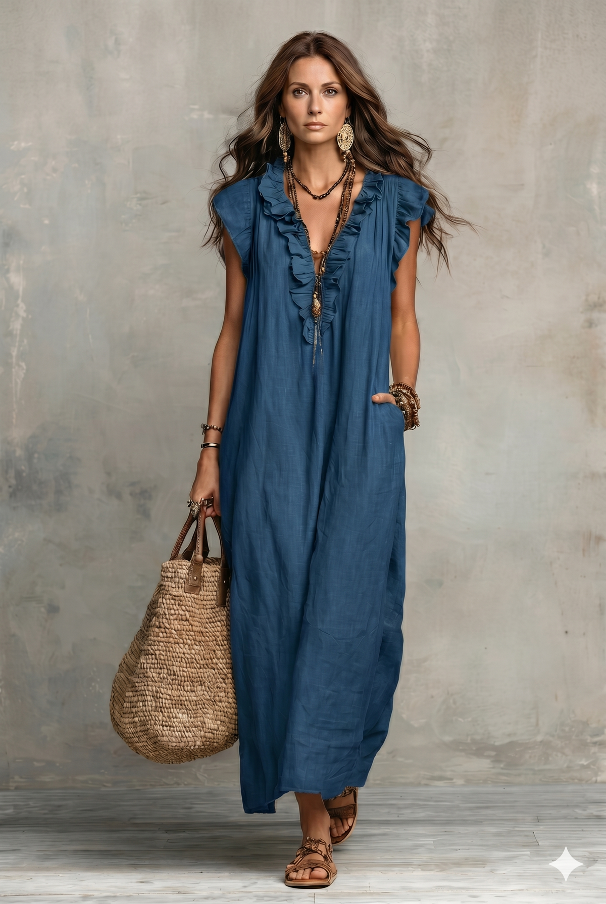 Elenora - Cozy Cotton Linen Dress