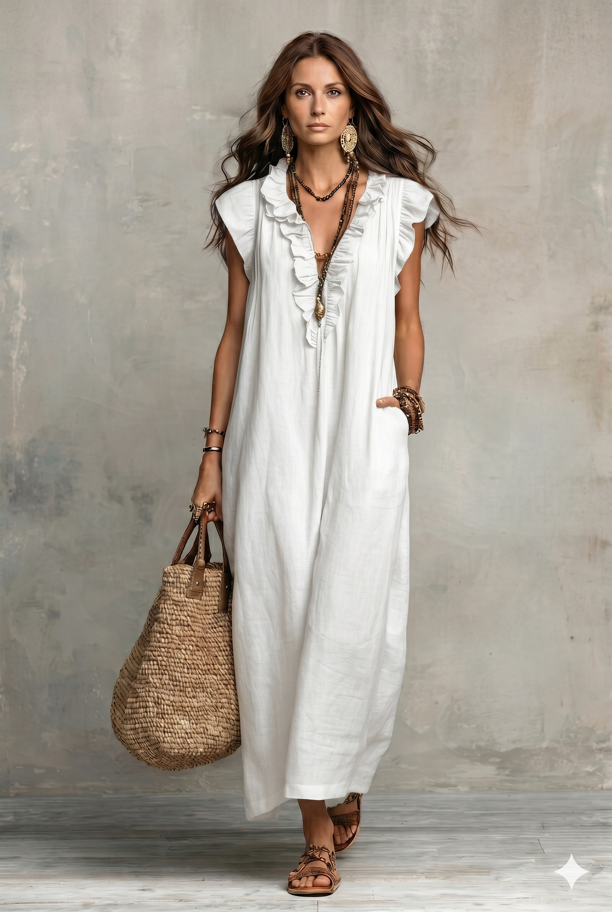 Elenora - Cozy Cotton Linen Dress