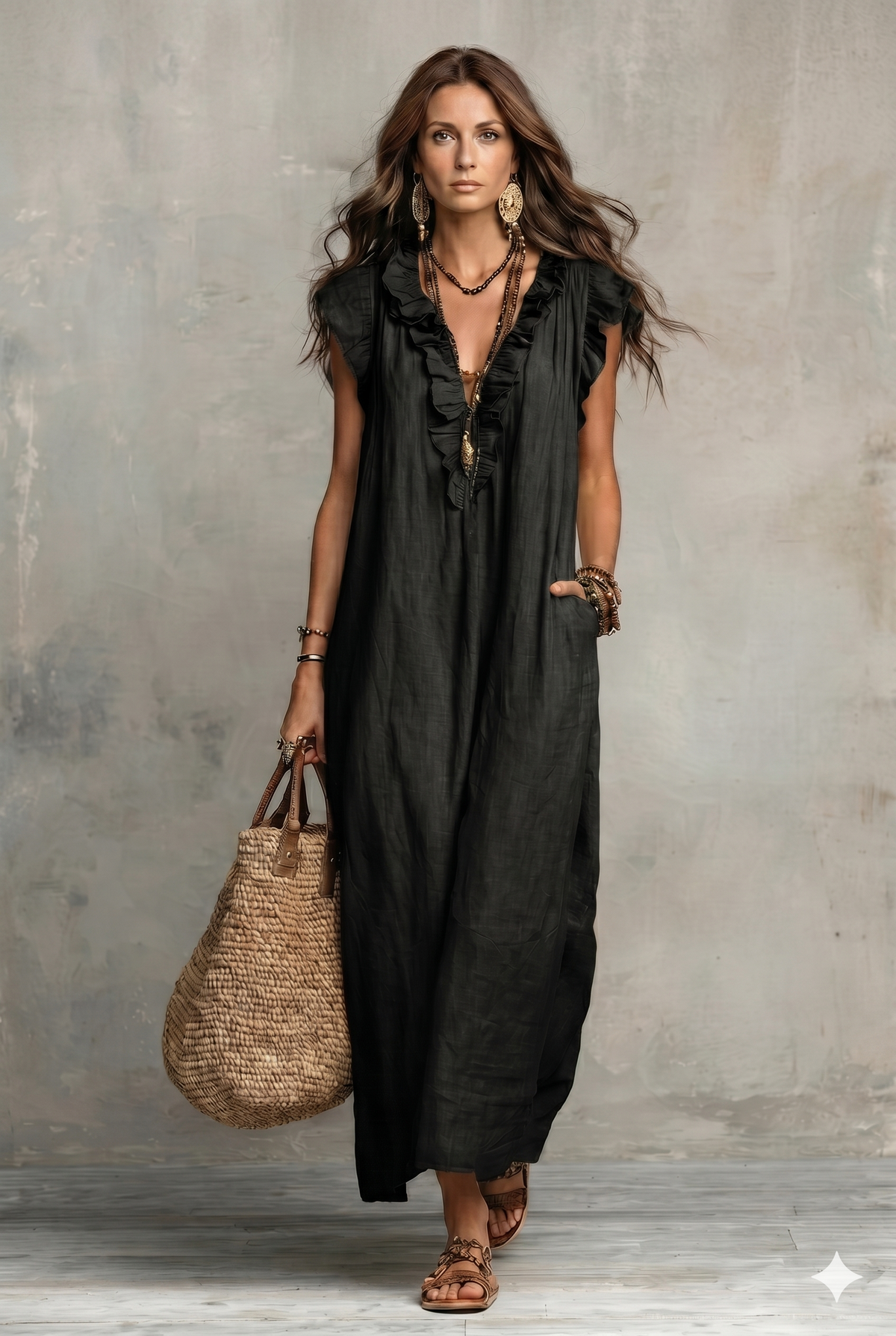 Elenora - Cozy Cotton Linen Dress