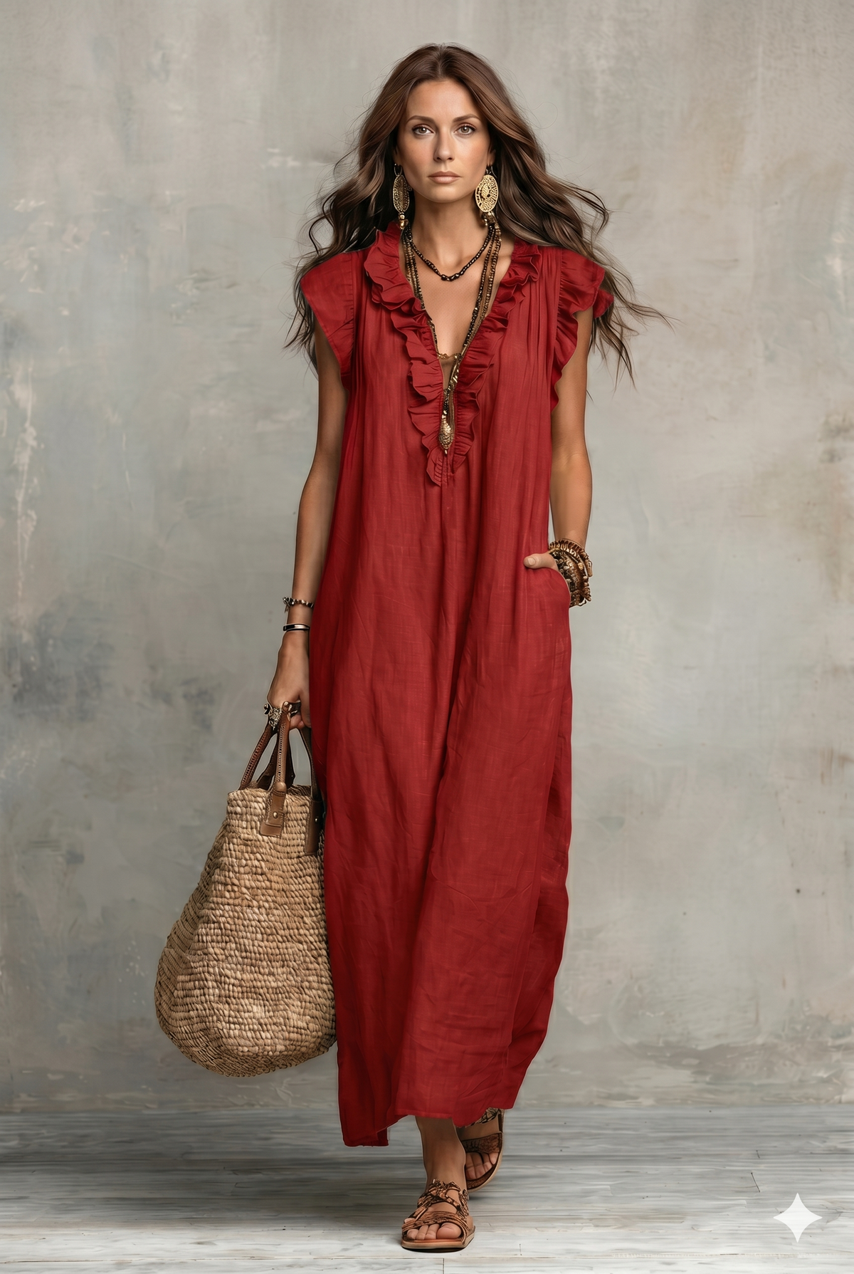 Elenora - Cozy Cotton Linen Dress