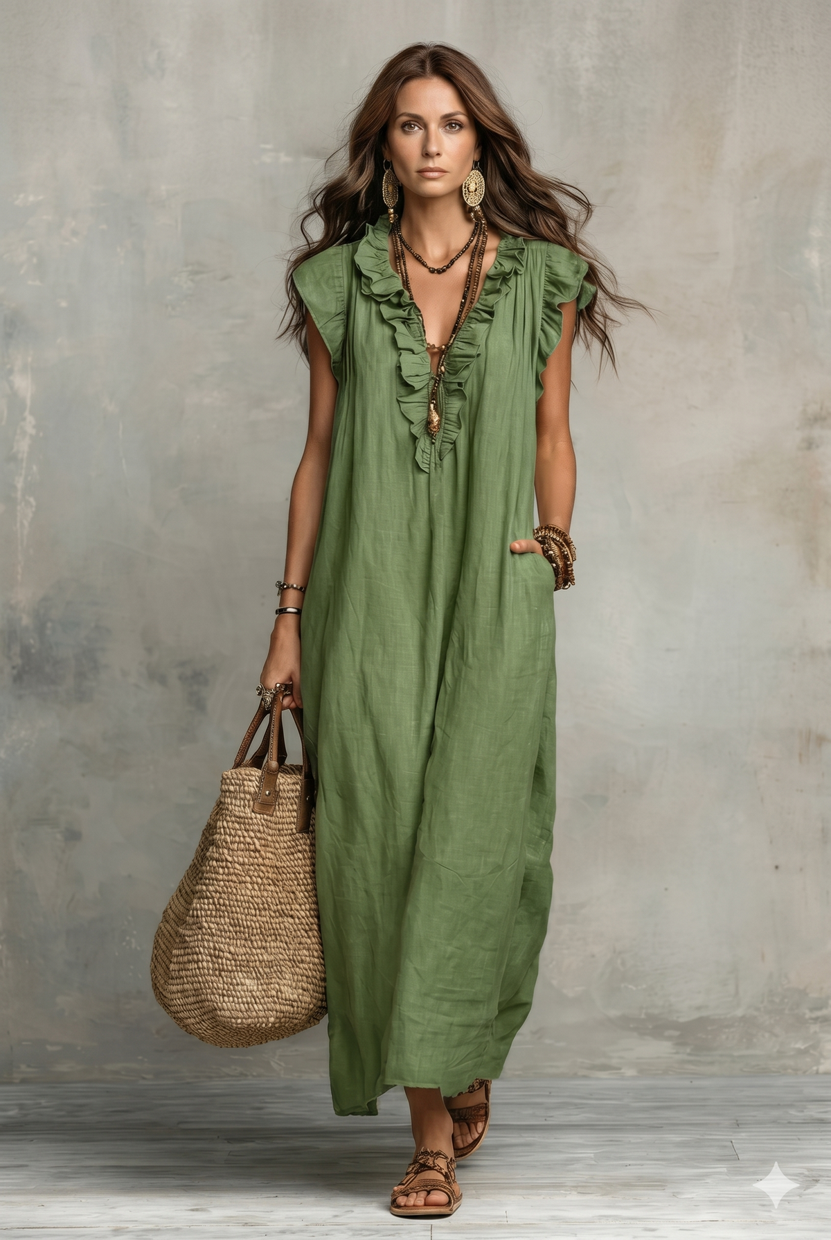 Elenora - Cozy Cotton Linen Dress