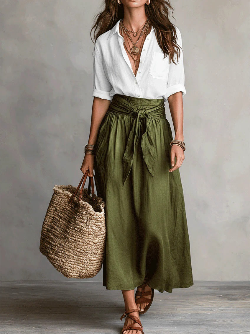 Camilla™ Tie-Waist Two-Piece Midi Set