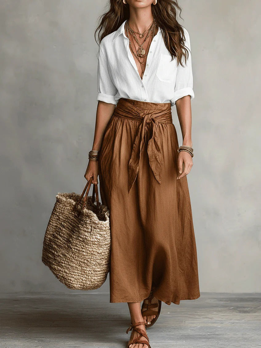Camilla™ Tie-Waist Two-Piece Midi Set